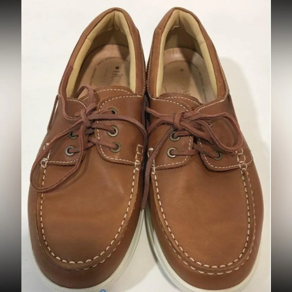 Men’s Samuel Hubbard Brown Leather New Endeavor Boat Shoe Size 10M